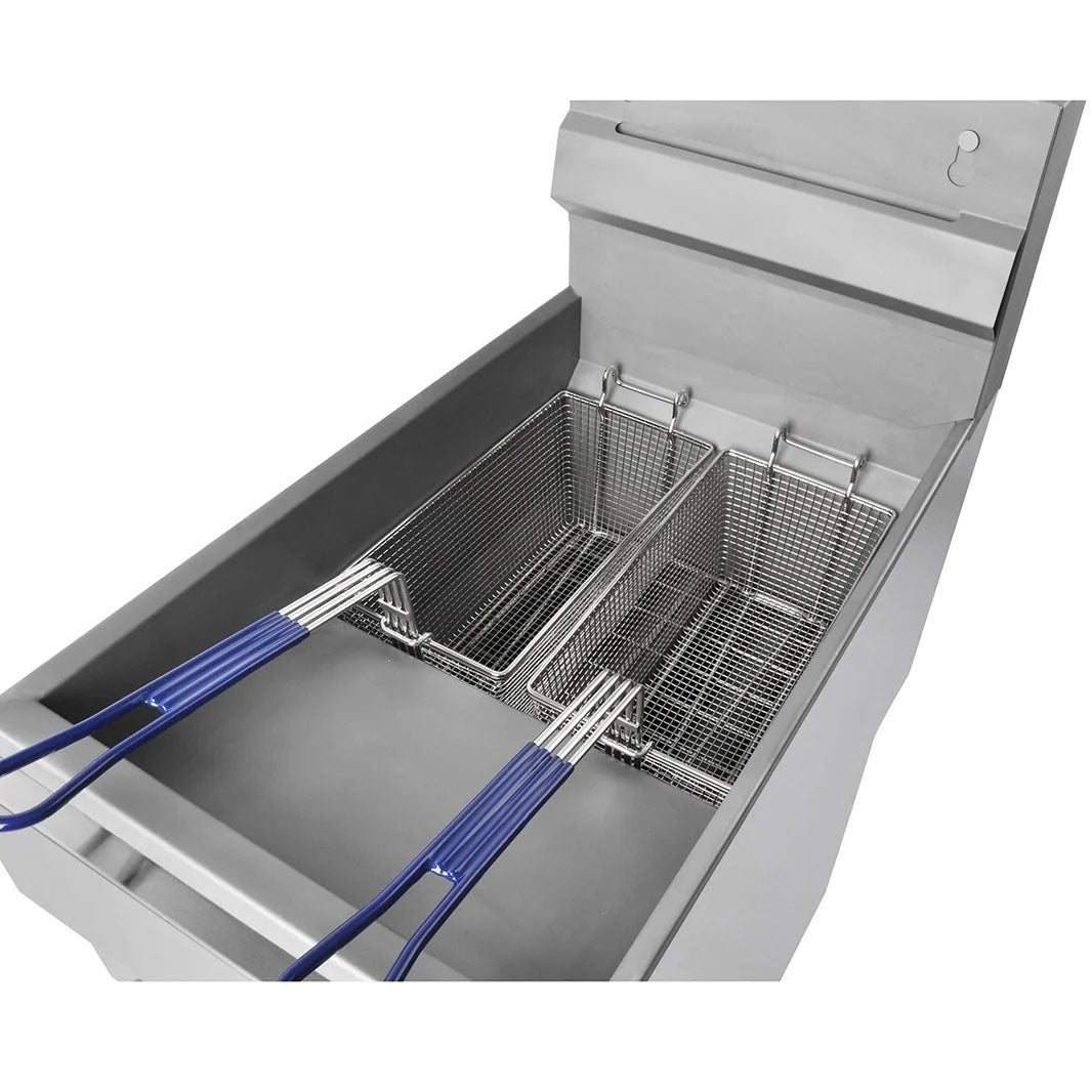 GF120 4 Burner Single Tank Gas Fryer with Twin Baskets