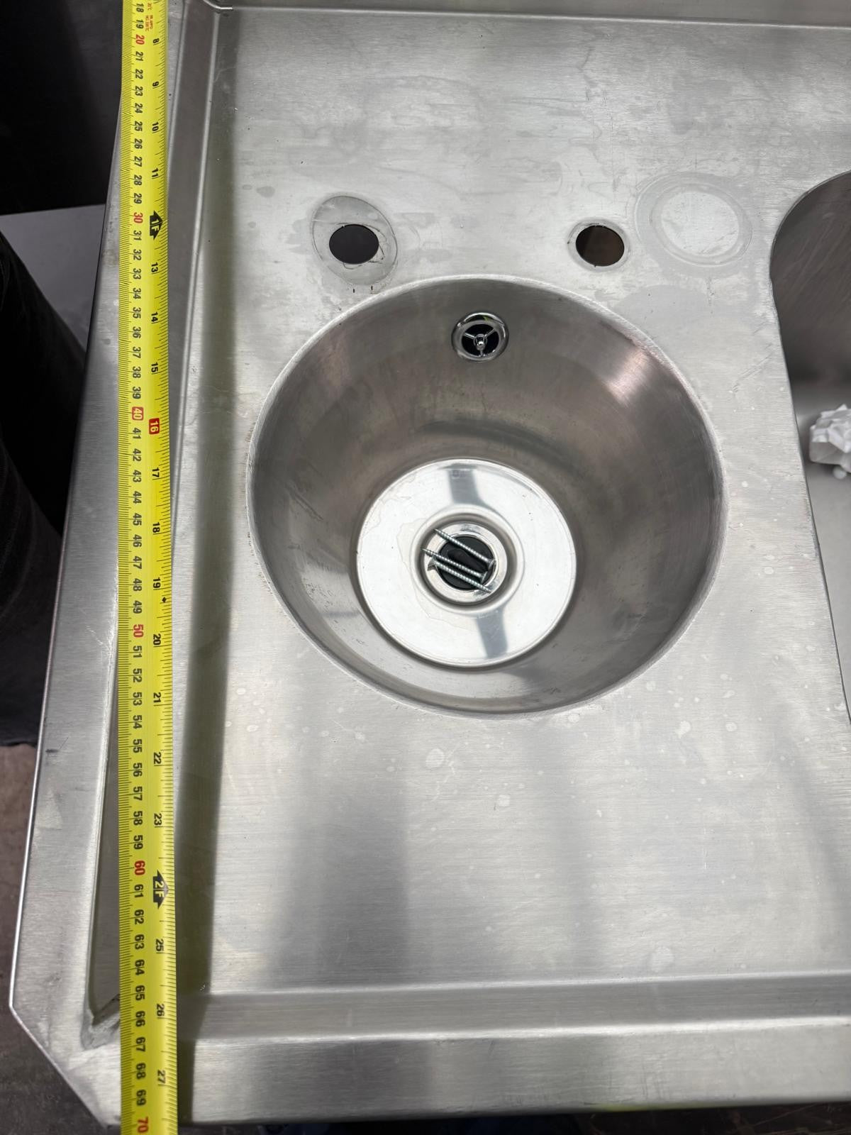 Commercial Double Bowl Sink Stainless Steel 200x70x90cm - B Grade