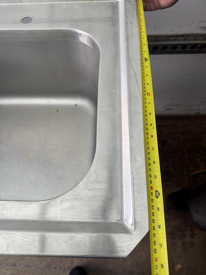 Commercial Single Bowl Sink Stainless Steel Left Drainer 230x70x90cm - B Grade
