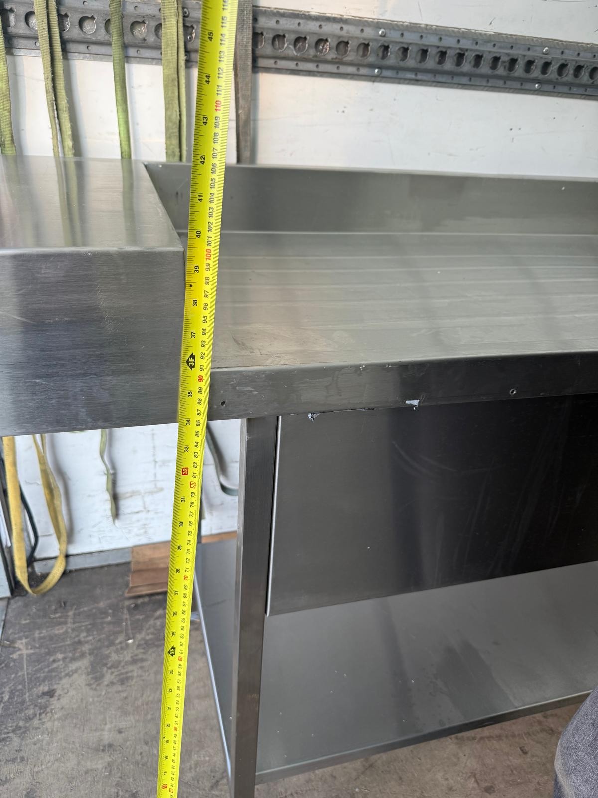 Commercial Single Bowl Sink Stainless Steel Left Drainer 230x70x90cm - B Grade