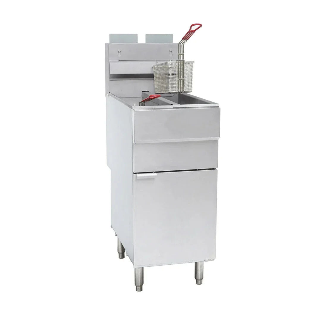 Burner Twin Tank Gas Fryer with Twin Baskets