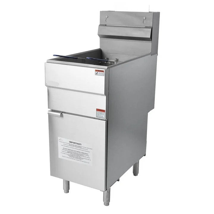 GF120 4 Burner Single Tank Gas Fryer with Twin Baskets