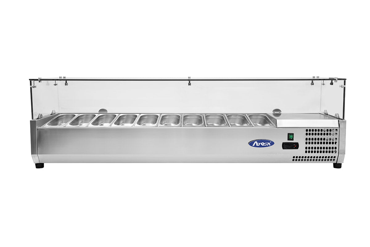 Atosa VRX2000/330 Glass Screen Countertop Topping Unit 10 x 1/4GN
