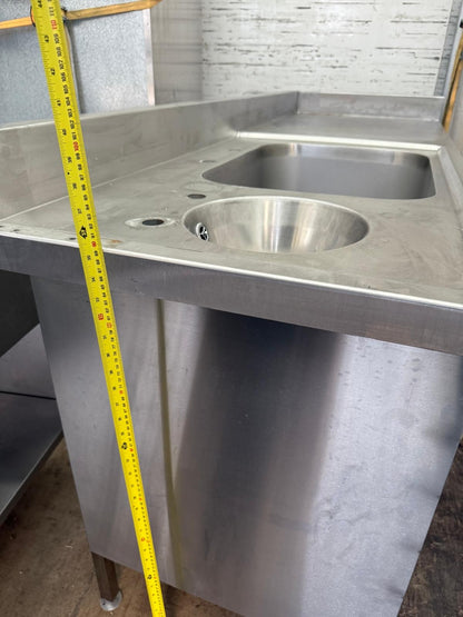 Commercial Double Bowl Sink Stainless Steel 200x70x90cm - B Grade