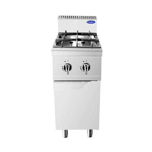 CookRite Twin Burner Gas Boiling Top with Single Door Base AT7G2B-F-1