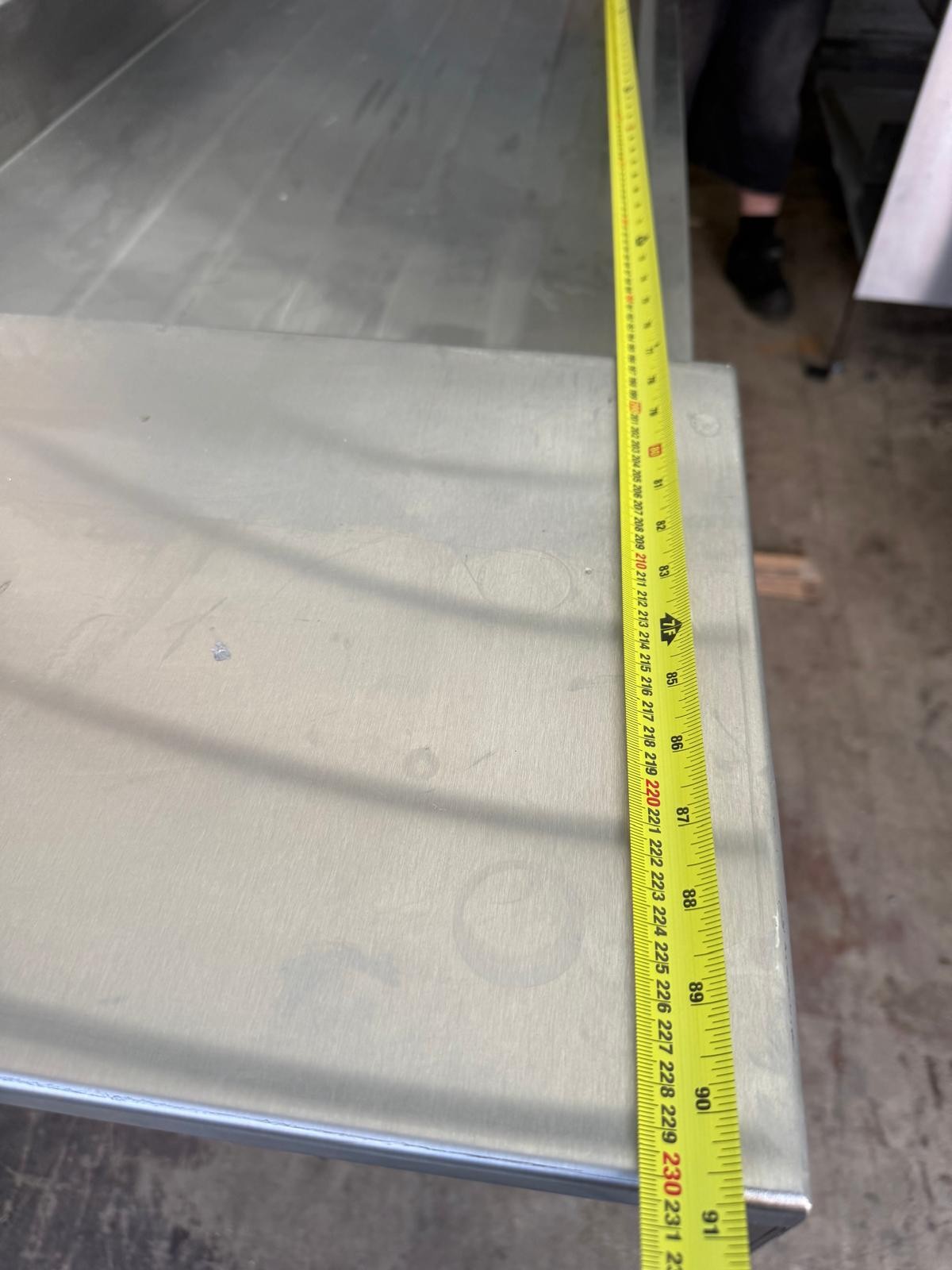 Commercial Single Bowl Sink Stainless Steel Left Drainer 230x70x90cm - B Grade