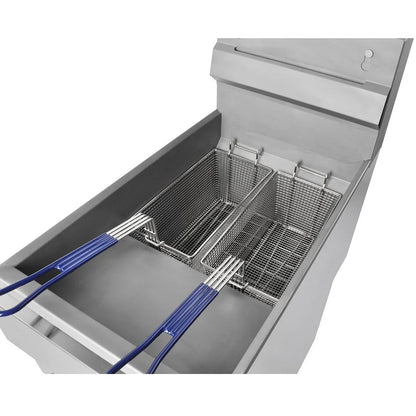 GF120 4 Burner Single Tank Gas Fryer with Twin Baskets