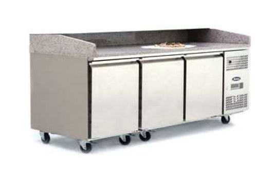 Pizza Prep Counter 3 Door  Marble Top