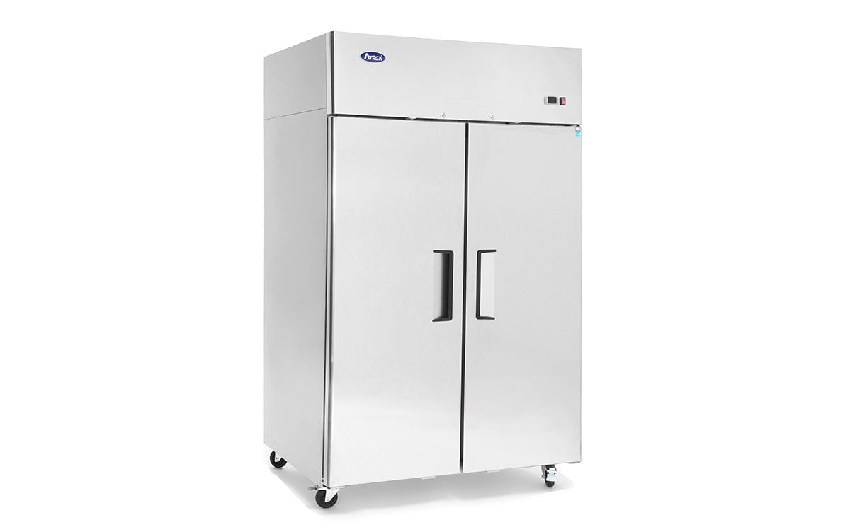Atosa YBF9218GR Slimline Upright Double Door Fridge