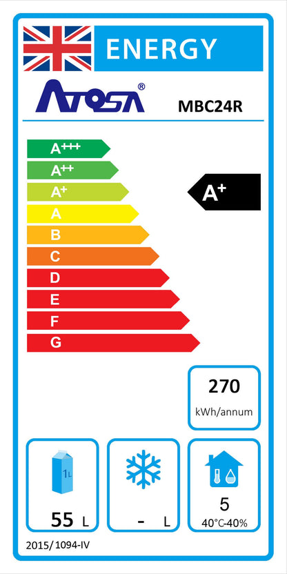 Atosa MBC24R Undercounter Cabinet Fridge 145 Litres
