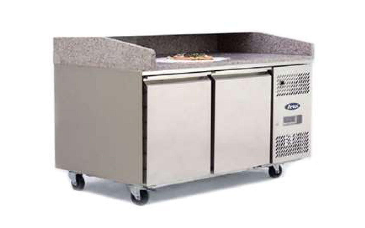 Atosa EPF3490GR Pizza Prep Counter 1 Door + 7nr Ambient Drawers, Marble Top