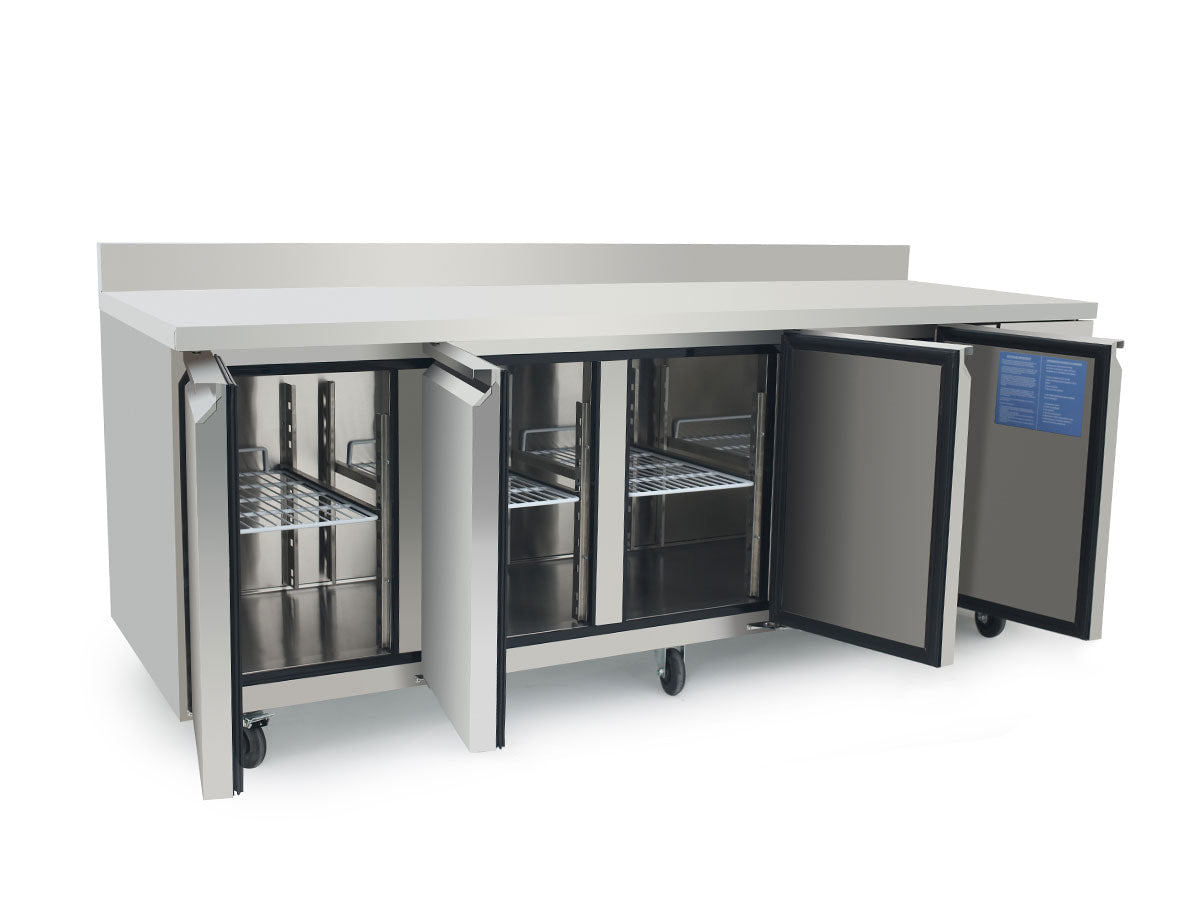 4 Door Counter Refrigerator with 100mm Splash Back