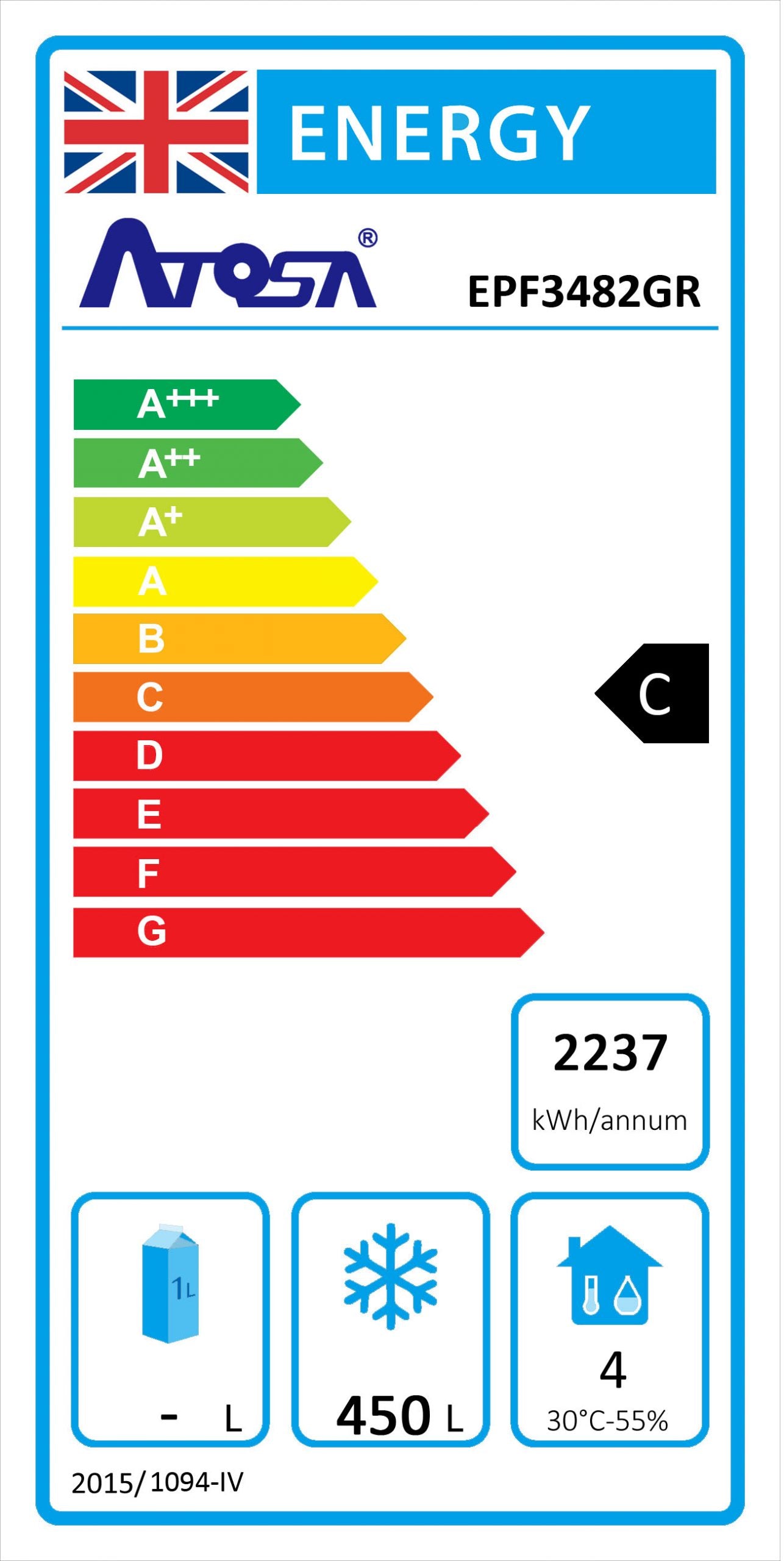4 Door Freezer – with 100mm Splash Back