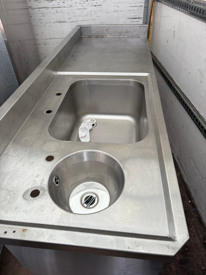 Commercial Double Bowl Sink Stainless Steel 200x70x90cm - B Grade