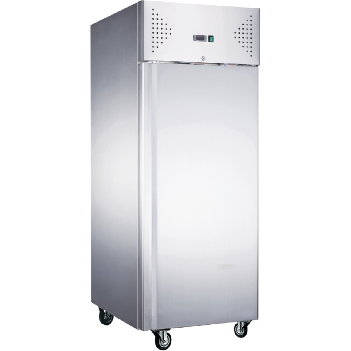 Upright Stainless Steel Freezer Slimline 450L 3 Shelves Single Door Static Cooling