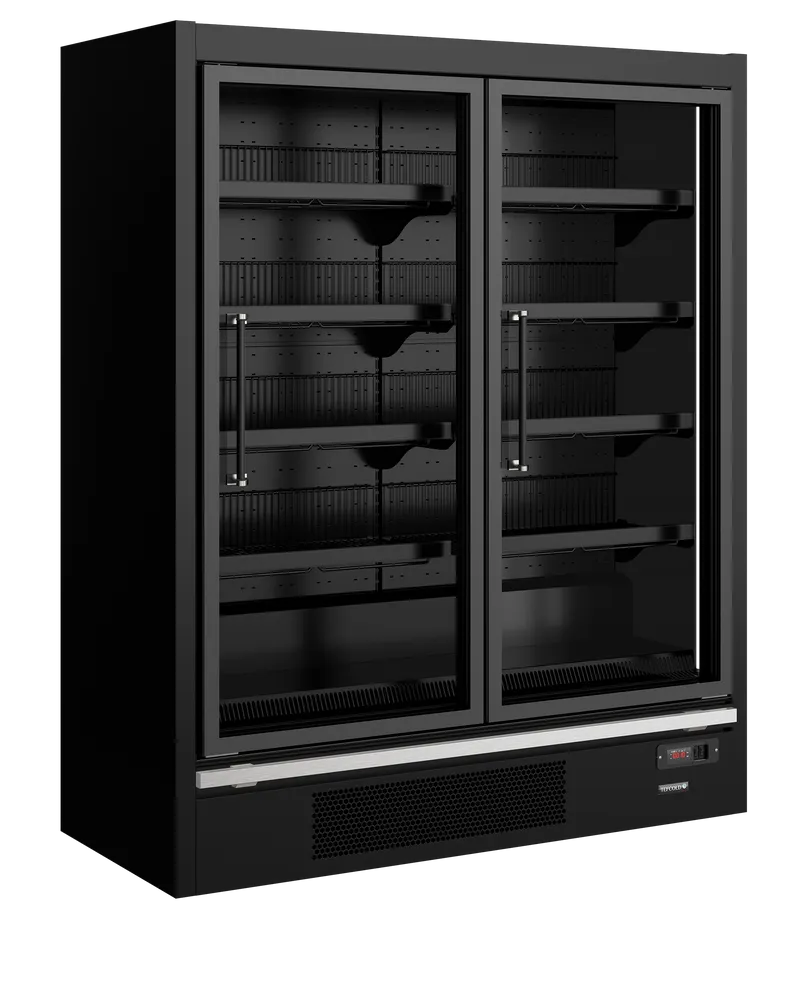 TEFCOLD Galaxy Plus GPF2D Black 2 door glass display freezer