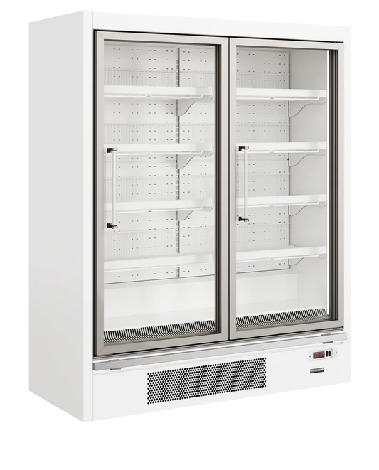 TEFCOLD Galaxy+ GPF2D White 2 Door Glass Display Freezer