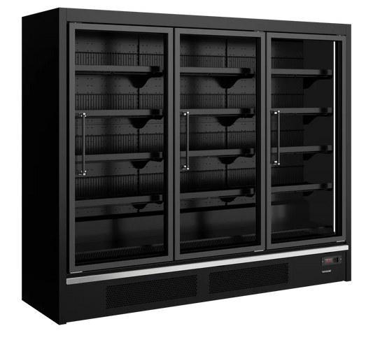 TEFCOLD Galaxy Plus GPF3D Black glass display freezer