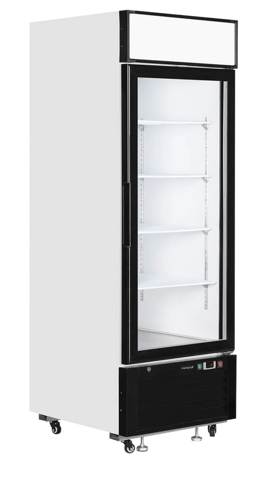 TEFCOLD LGF2500 white glass door display freezer