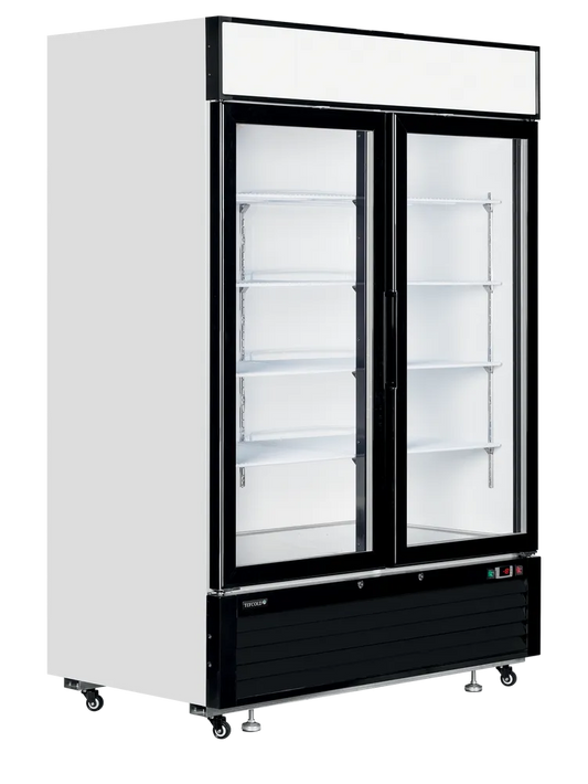TEFCOLD LGF5000 white glass door display freezer