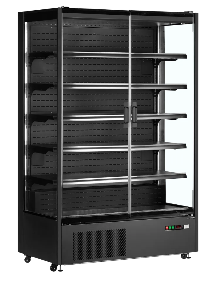 TEFCOLD PC1250B 2 door glass multideck display fridge