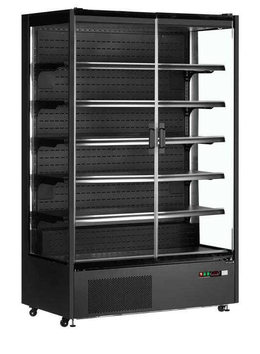 TEFCOLD PC1250B 2 door glass multideck display fridge