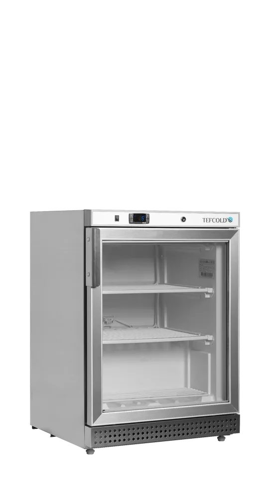 TEFCOLD UF200SG Stainless Steel Glass Door Display Freezer