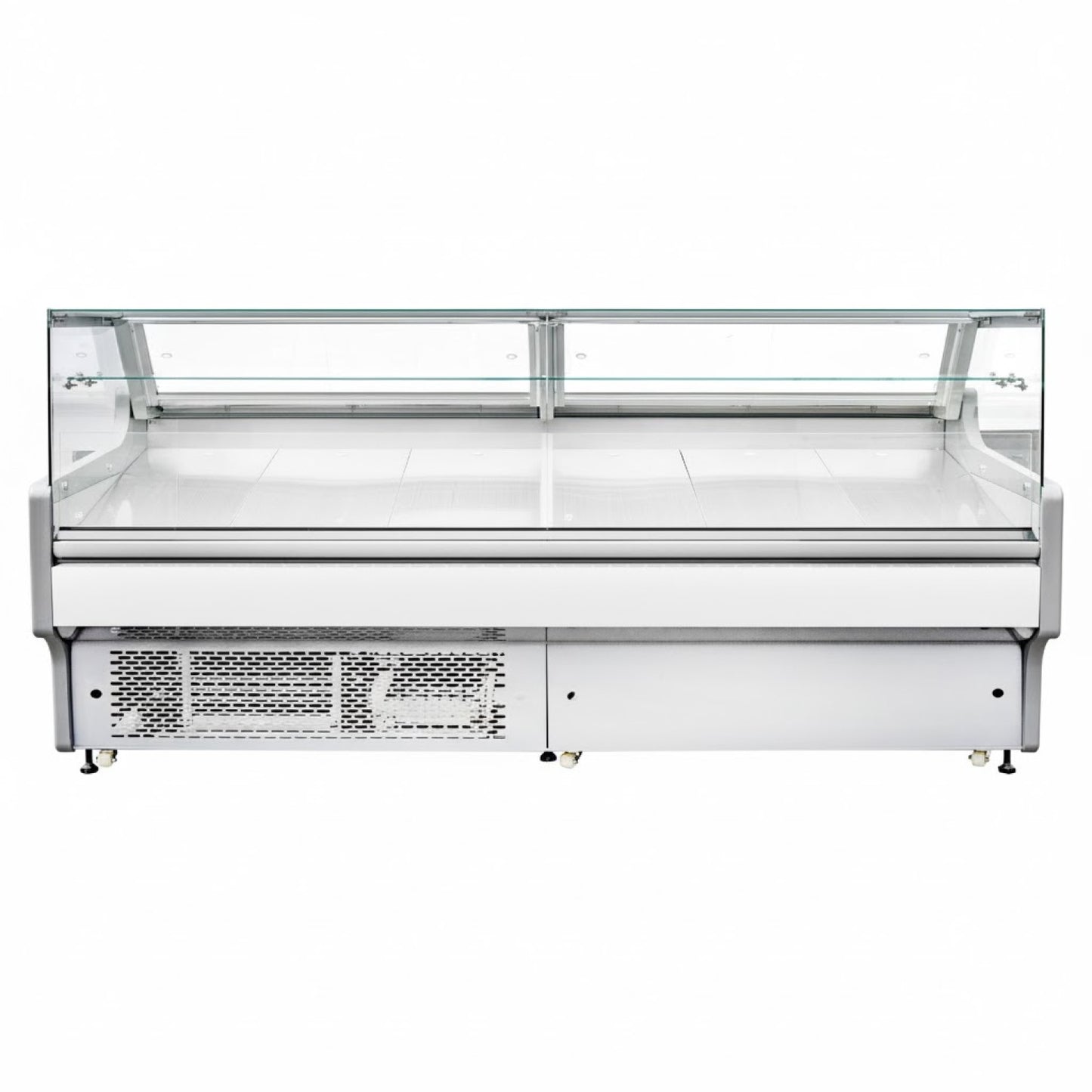 Serve over Deli counter White front Straight glass front Width 2580mm | BLUEL134